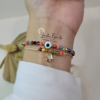 Ojito + Hamsa Bracelet